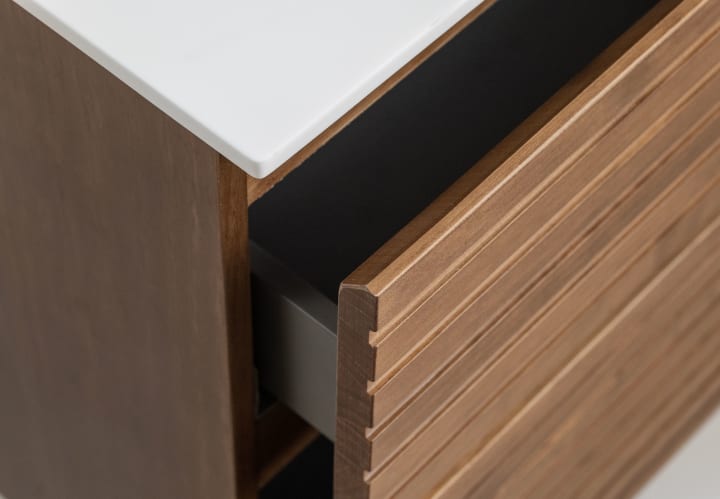 Mueble de baño madera maciza con encimera de Solid surface Alpes 5 Bruntec detalle 5
