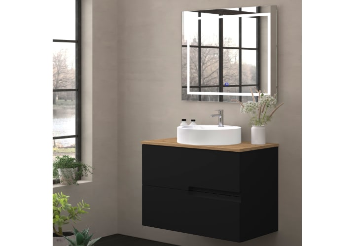 Mueble de baño con encimera de madera Lia Bruntec colores principal 2