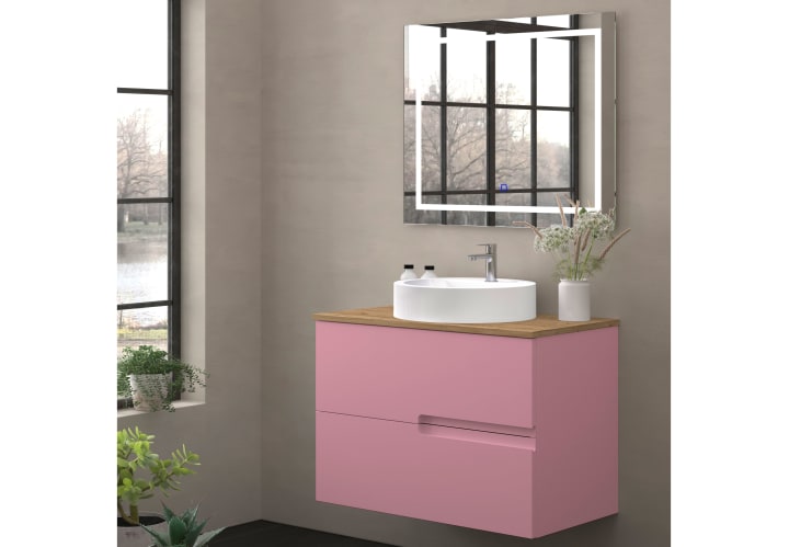 Mueble de baño con encimera de madera Lia Bruntec colores principal 9