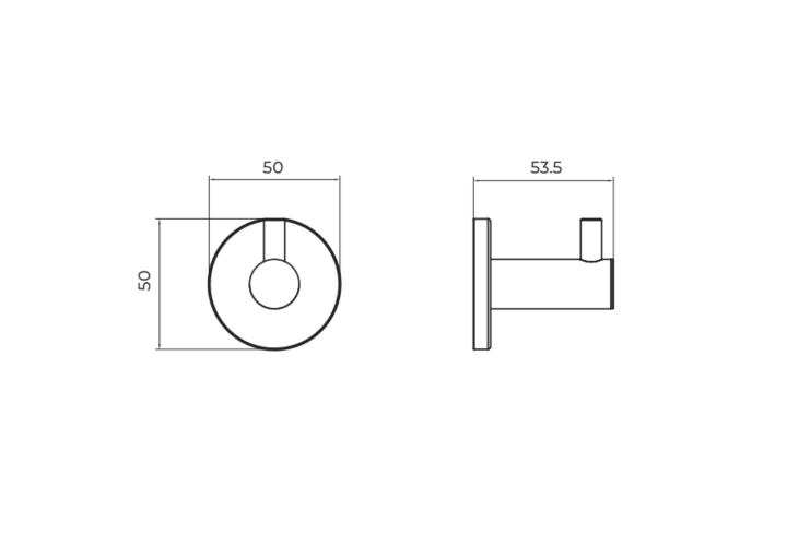 Percha de baño (2 unidades)  Essential Medimex croquis 6