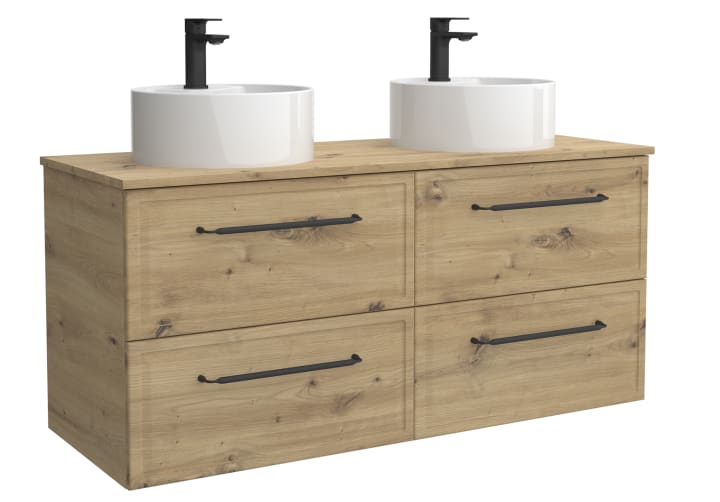 Conjunto mueble de baño Runa Salgar con lavabo sobre encimera principal 1