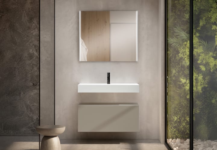 Conjunto mueble de baño con lavabo Solid y cajonera Nomad Viso principal 8