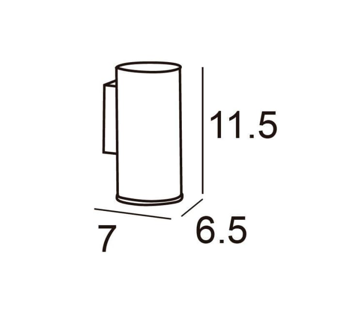 Portacepillos de baño a pared Eco 6500 Manillons Torrent croquis 1