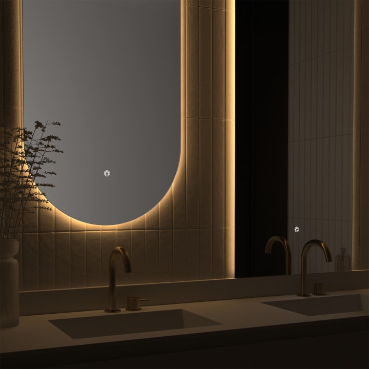 Espejo de baño con luz LED Mauricio de Eurobath detalle 2