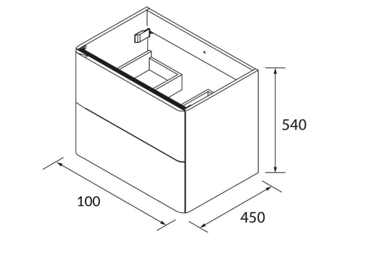 Mueble de baño con encimera Silane Salgar croquis 8