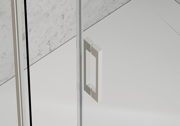 Mampara de ducha angular corredera a medida Aria Bruntec detalle 12
