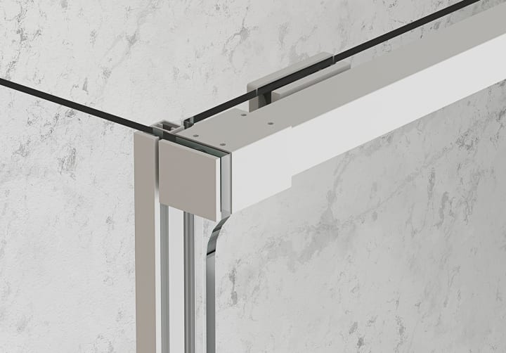 Mampara de ducha angular corredera a medida Aria Bruntec detalle 11