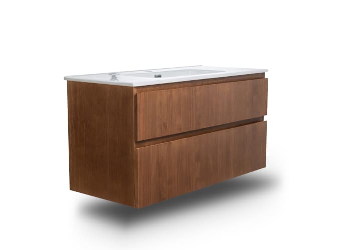 Conjunto de mueble de baño de madera maciza Alpes 17 Bruntec detalle 2