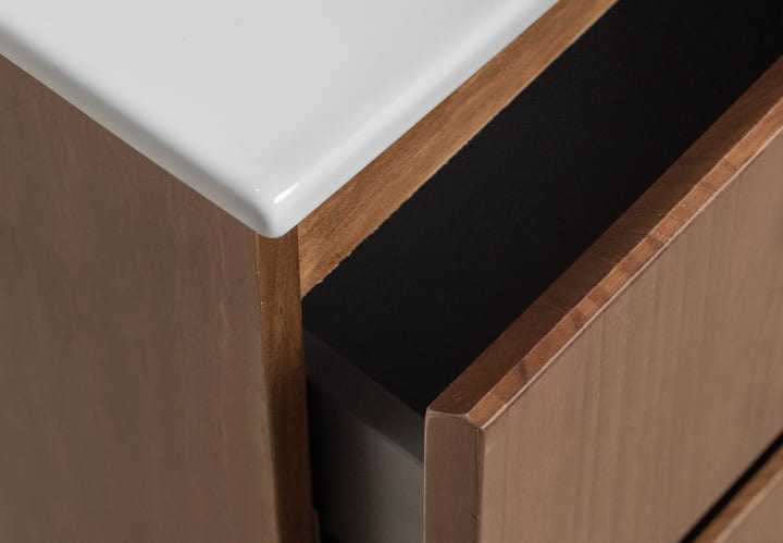 Conjunto de mueble de baño de madera maciza Alpes 17 Bruntec detalle 5