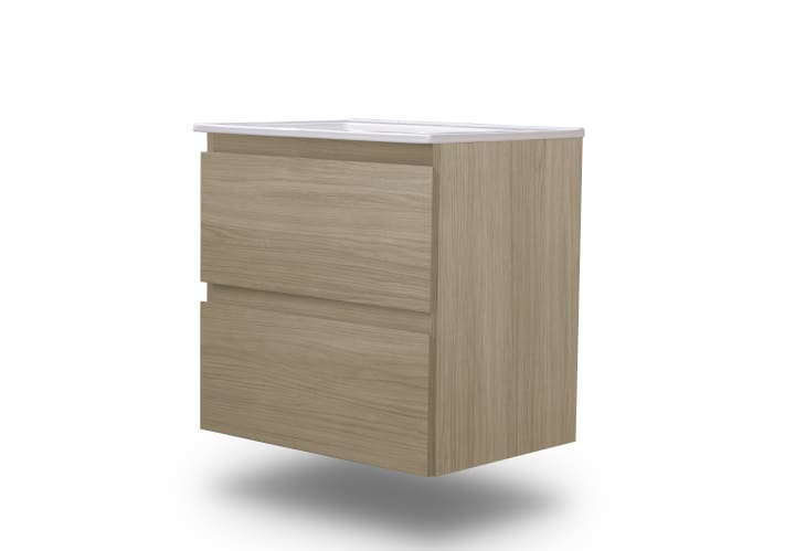 Conjunto de mueble de baño pequeño Nivo Bruntec 2 cajones suspendido principal 2