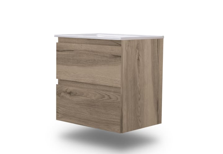 Conjunto de mueble de baño pequeño Nivo Bruntec 2 cajones suspendido principal 3