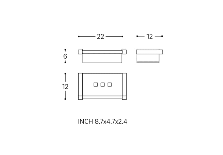 Jabonera de baño Metric S Cosmic croquis 1