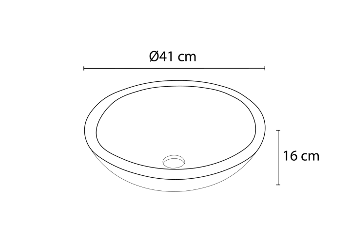Lavabo de mármol travertino natural Wessel Bruntec croquis 2