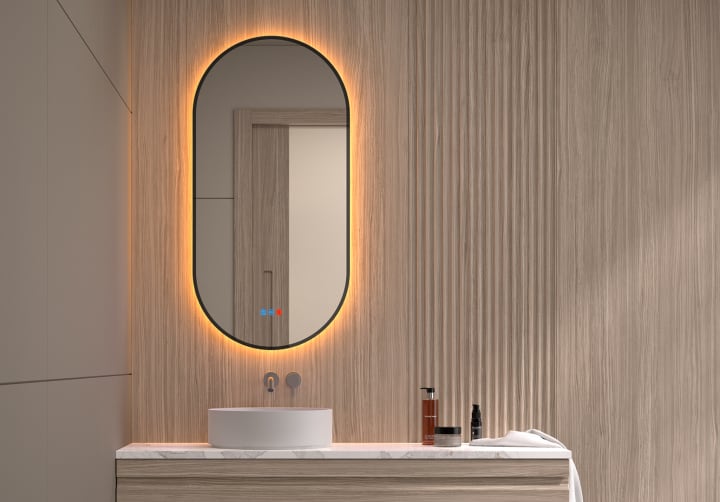Espejo de baño con luz LED Portia Bruntec principal 3