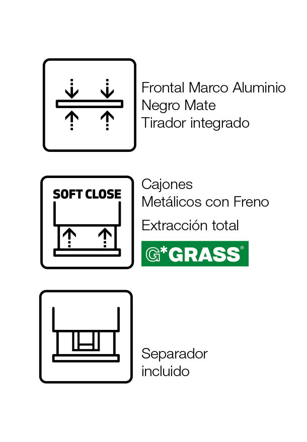 Conjunto mueble de baño frente cristal a rayas Koba Sanchis opción 5