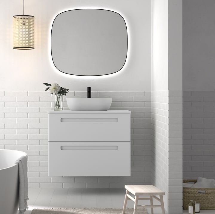 Mueble de baño con encimera de piedra compacta Paris Avila Dos principal 1