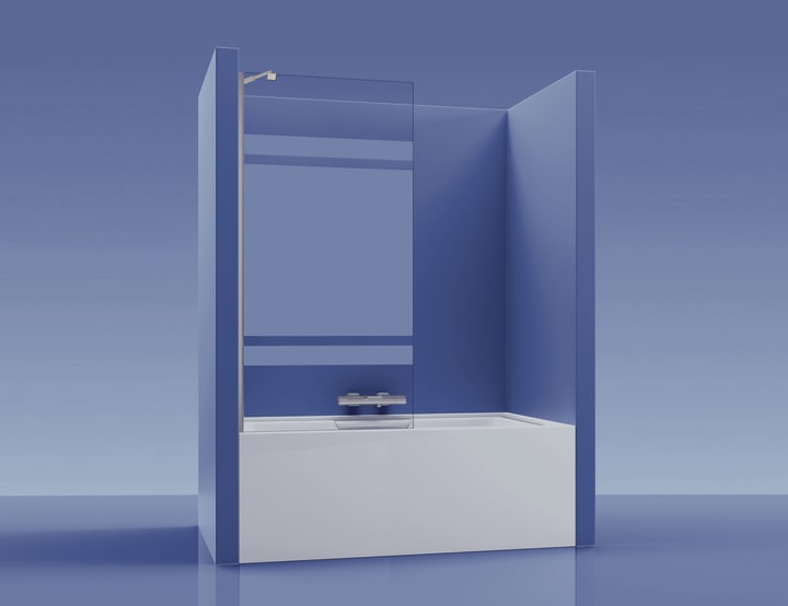 Mampara de bañera Alhena Bruntec 3D 9
