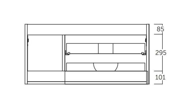 Mueble de baño Cenit Coycama croquis 4