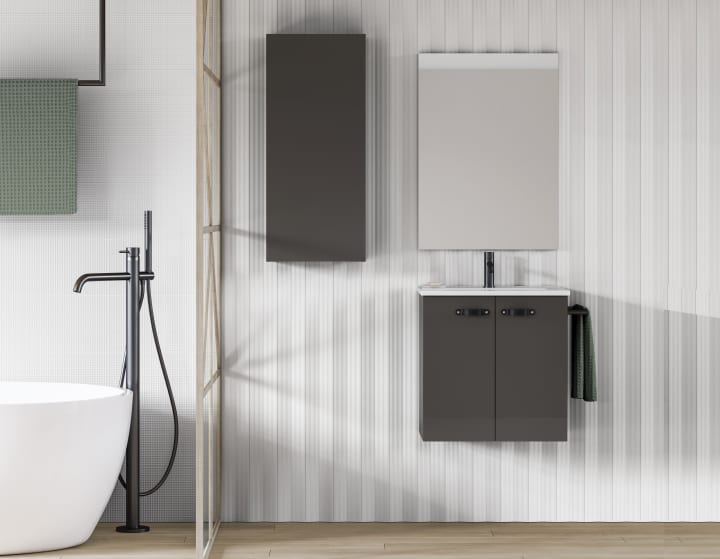 Conjunto completo mueble de baño fondo reducido 35 cm Aneko Amizuva principal 4