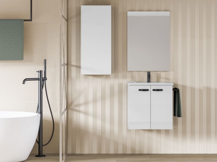 Conjunto completo mueble de baño fondo reducido 35 cm Aneko Amizuva principal 7
