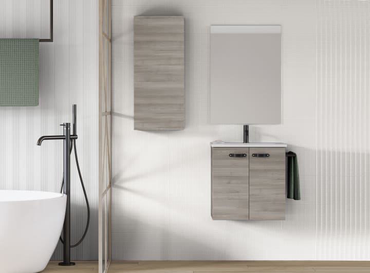Conjunto completo mueble de baño fondo reducido 35 cm Aneko Amizuva principal 8