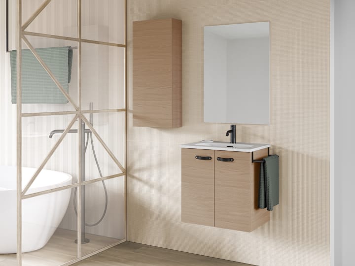 Conjunto completo mueble de baño fondo reducido 35 cm Aneko Amizuva principal 3