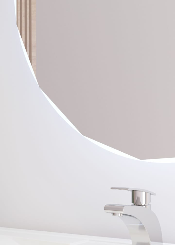 Espejo de baño con luz LED Circis Bruntec detalle 2