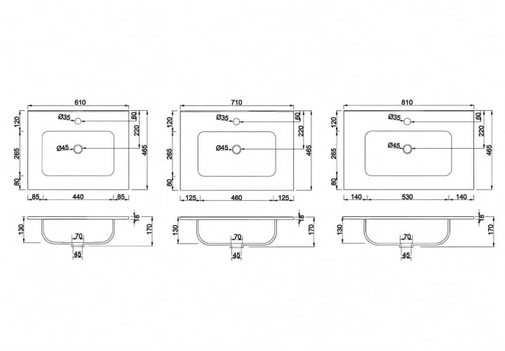 Conjunto mueble de baño Tivoli Bruntec croquis 5