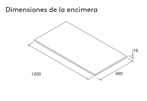 Conjunto mueble de baño con encimera de madera Noja Salgar croquis 11