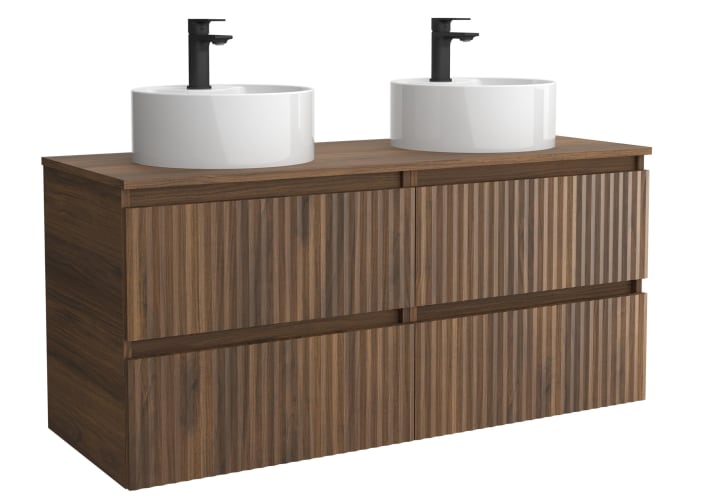 Conjunto mueble de baño Kira Salgar con lavabo sobre encimera detalle 7