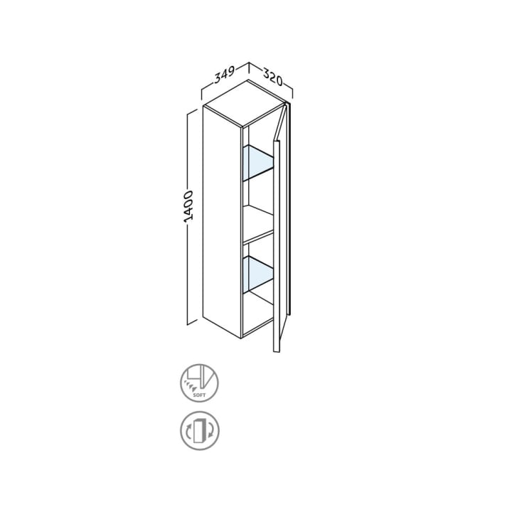 Columna de baño Oslo Coycama croquis 9