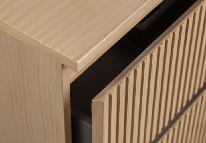 Mueble de baño con encimera de madera Alpes 9 Bruntec detalle 5
