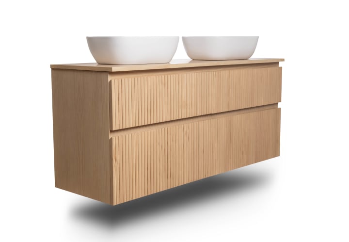Mueble de baño con encimera de madera Alpes 9 Bruntec detalle 2