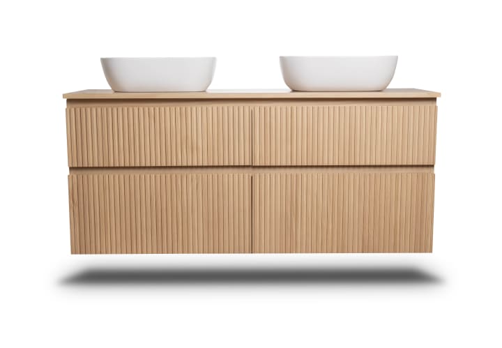 Mueble de baño con encimera de madera Alpes 9 Bruntec detalle 3