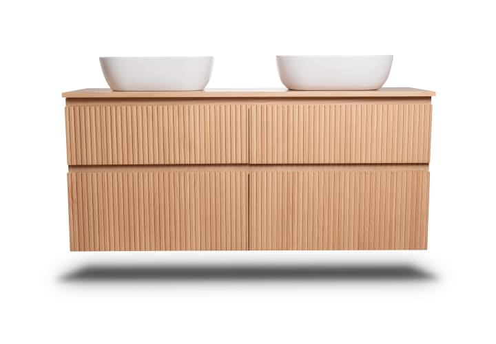 Mueble de baño con encimera de madera Alpes 9 Bruntec detalle 3