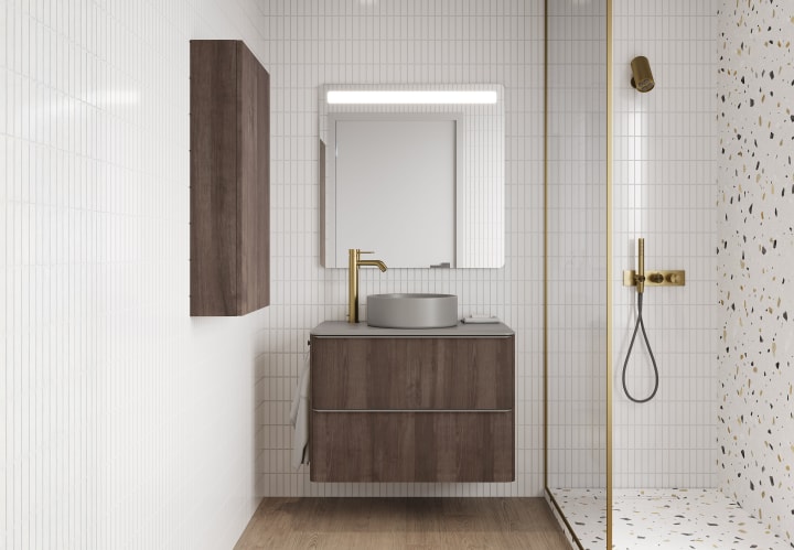 Mueble de baño con encimera arena de resina Dai Top Royo principal 2