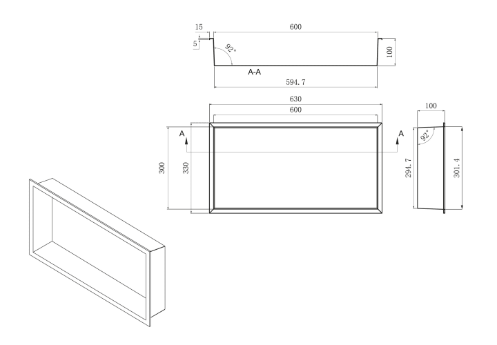 Hornacina de baño Pacific Medimex croquis 7