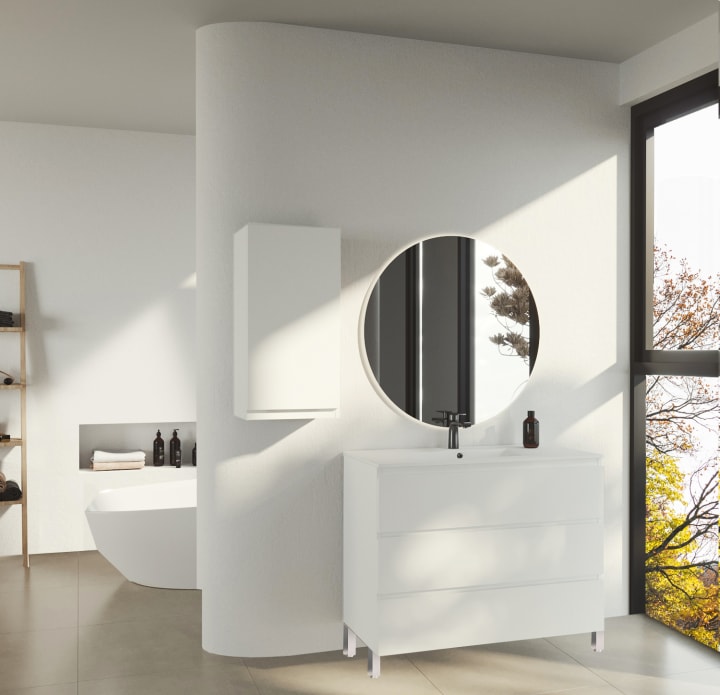 Mueble de baño lacado fondo reducido 37.8 cm Vilma Bruntec principal 1