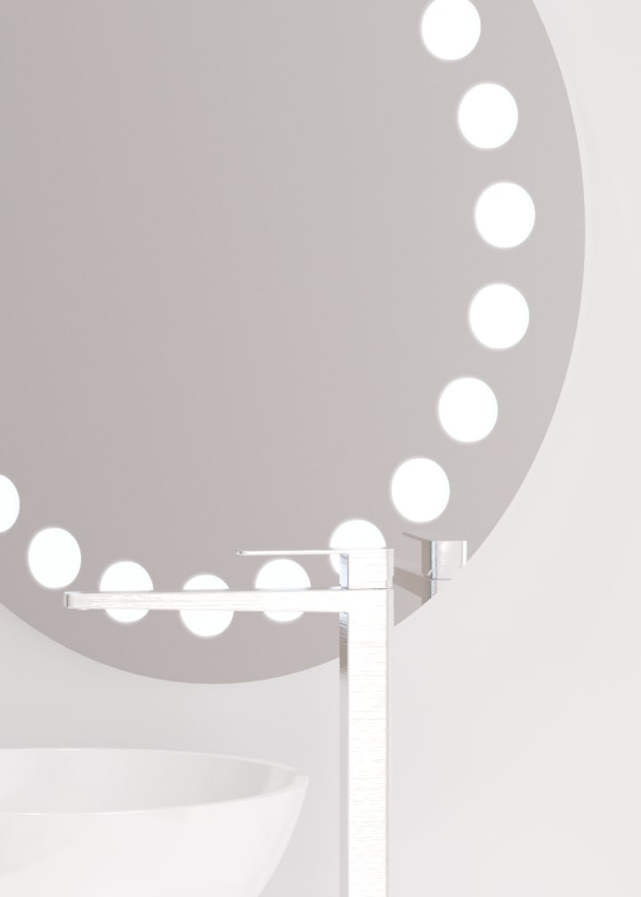 Espejo de baño con luz LED Fashion Bruntec detalle 2