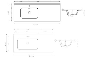 Conjunto mueble de baño Lazio Grupo Seys croquis 5