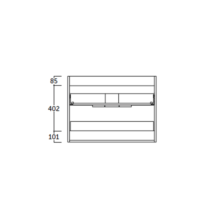 Mueble de baño con encimera de madera Galsaky Coycama croquis 6