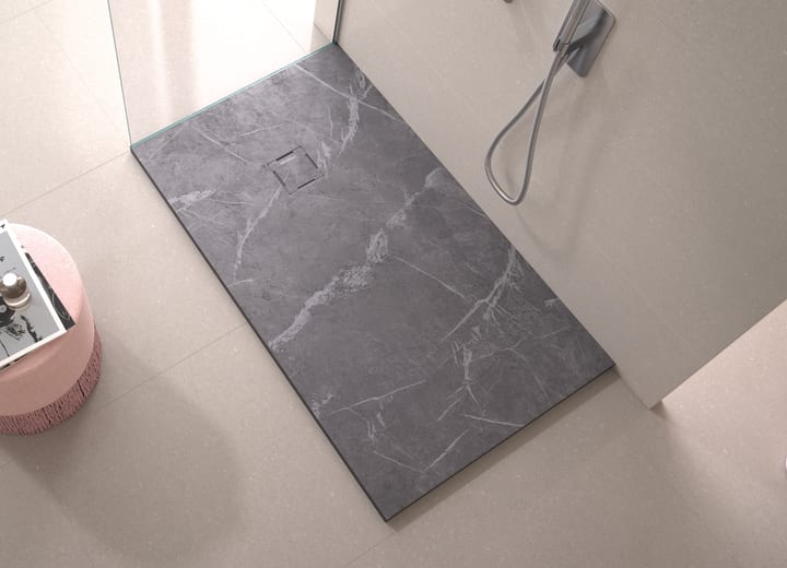 Platos de ducha de resina decorados Stone 3D Mármol Bruntec opción 13