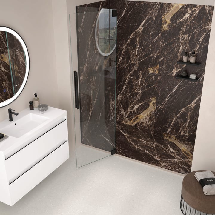 Platos de ducha de resina decorados Stone 3D Mármol Bruntec principal 5