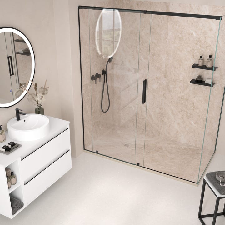 Platos de ducha de resina decorados Stone 3D Mármol Bruntec principal 6