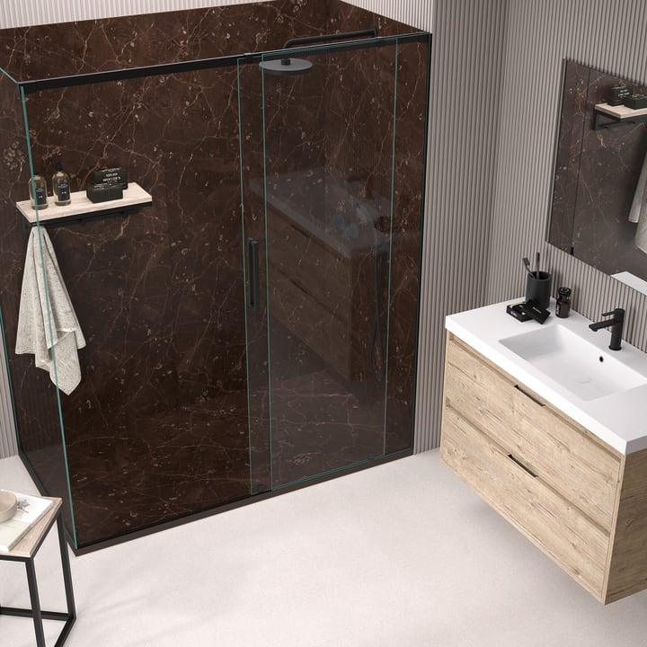 Platos de ducha de resina decorados Stone 3D Mármol Bruntec principal 8