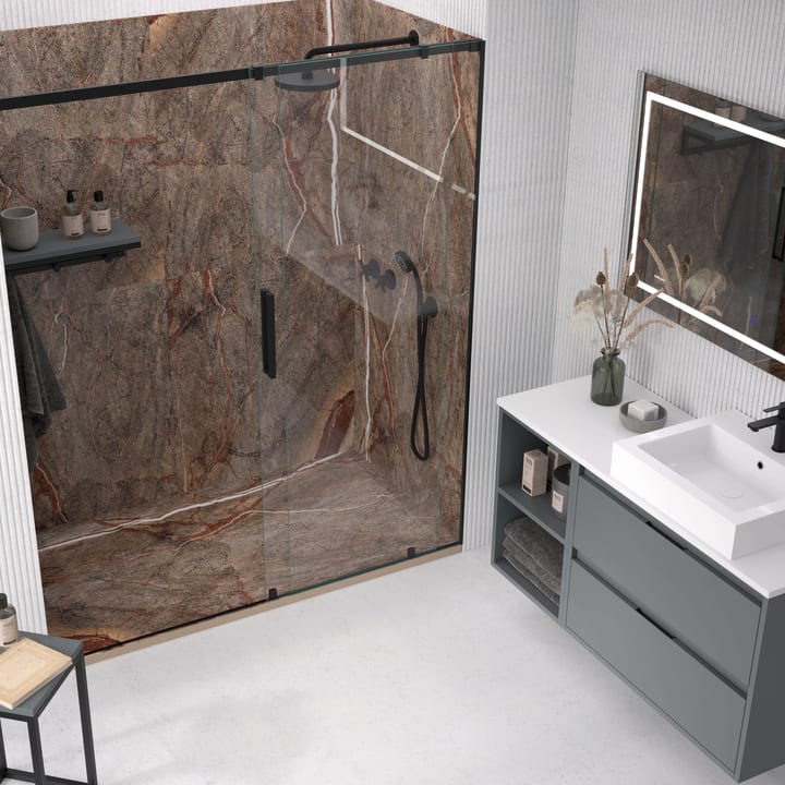 Platos de ducha de resina decorados Stone 3D Mármol Bruntec principal 9