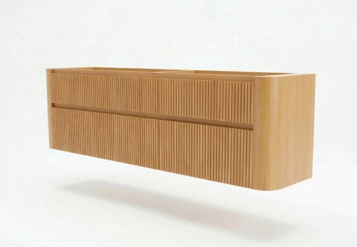 Conjunto de mueble de baño con lavabo Solid Surface Duna Bruntec principal 1