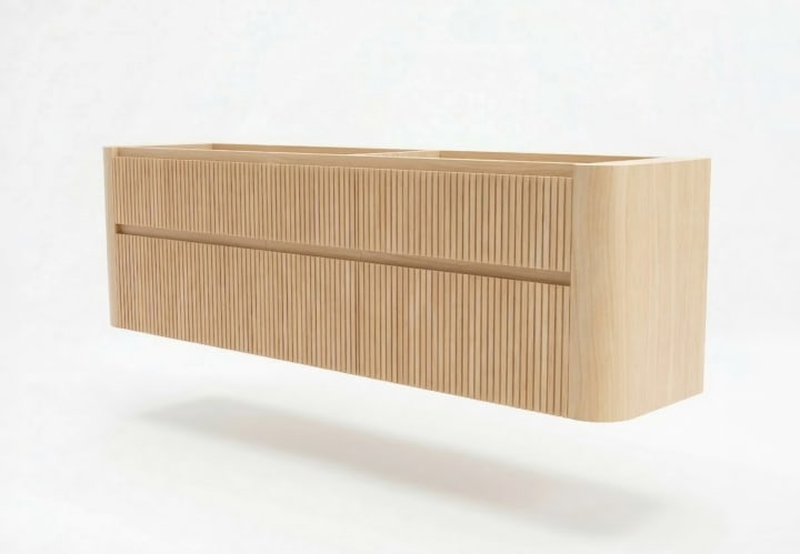 Conjunto de mueble de baño con lavabo Solid Surface Duna Bruntec principal 3