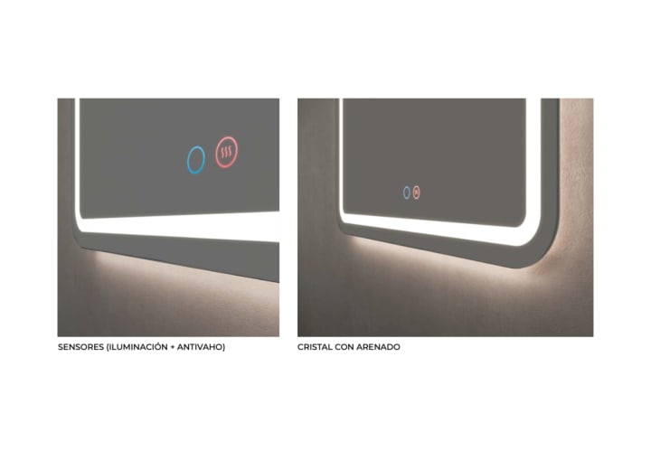 Espejo de baño con luz LED Grecia Ledimex detalle 6