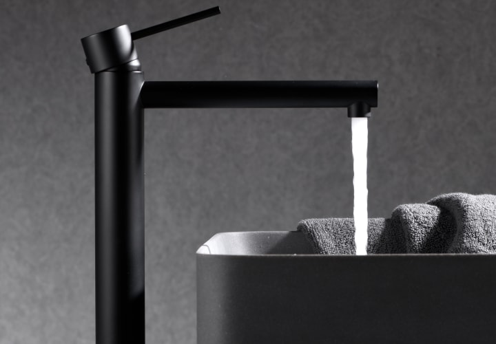 Pack Grifo de lavabo caño alto Milos Imex + Válvula click-clack ambiente 8